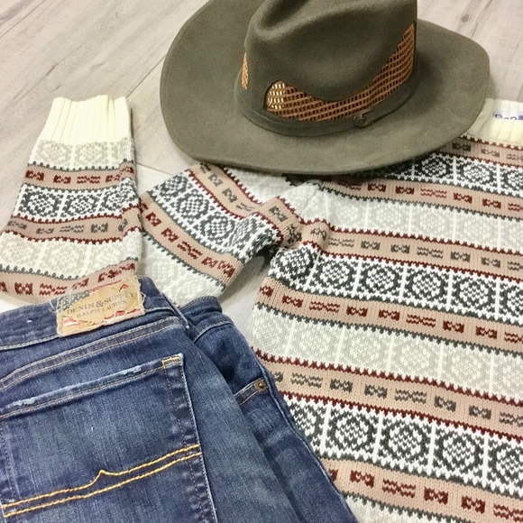 vintage geometric Repage sweater SZ  M - Picture 3 of 4